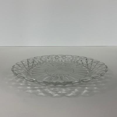 -215- GLASSWARE | Waffle Waterford Hocking Glass Co. | Small Plates & Large Plates