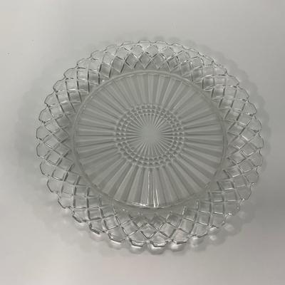 -215- GLASSWARE | Waffle Waterford Hocking Glass Co. | Small Plates & Large Plates