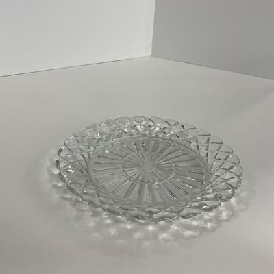 -215- GLASSWARE | Waffle Waterford Hocking Glass Co. | Small Plates & Large Plates