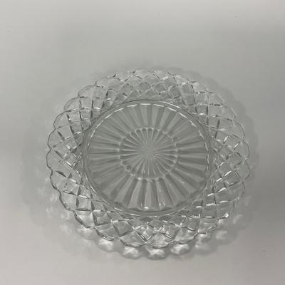 -215- GLASSWARE | Waffle Waterford Hocking Glass Co. | Small Plates & Large Plates