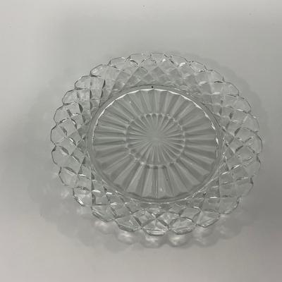 -215- GLASSWARE | Waffle Waterford Hocking Glass Co. | Small Plates & Large Plates