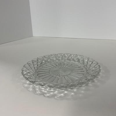 -215- GLASSWARE | Waffle Waterford Hocking Glass Co. | Small Plates & Large Plates