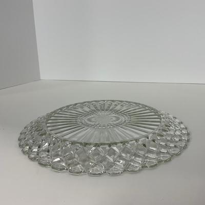 -215- GLASSWARE | Waffle Waterford Hocking Glass Co. | Small Plates & Large Plates