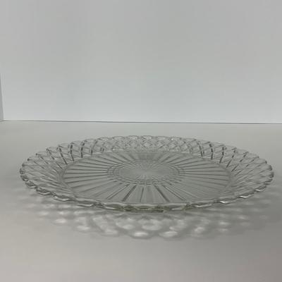 -215- GLASSWARE | Waffle Waterford Hocking Glass Co. | Small Plates & Large Plates