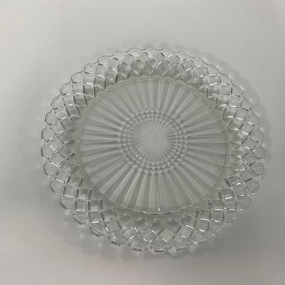 -215- GLASSWARE | Waffle Waterford Hocking Glass Co. | Small Plates & Large Plates