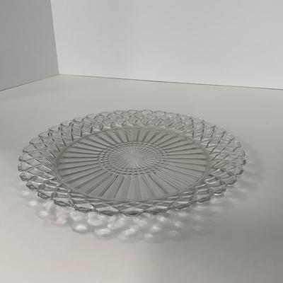 -215- GLASSWARE | Waffle Waterford Hocking Glass Co. | Small Plates & Large Plates