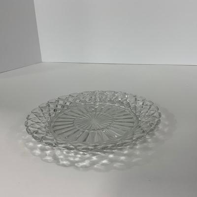 -215- GLASSWARE | Waffle Waterford Hocking Glass Co. | Small Plates & Large Plates