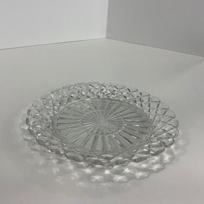-215- GLASSWARE | Waffle Waterford Hocking Glass Co. | Small Plates & Large Plates