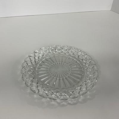 -215- GLASSWARE | Waffle Waterford Hocking Glass Co. | Small Plates & Large Plates