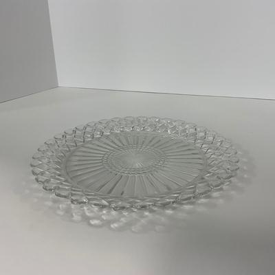 -215- GLASSWARE | Waffle Waterford Hocking Glass Co. | Small Plates & Large Plates