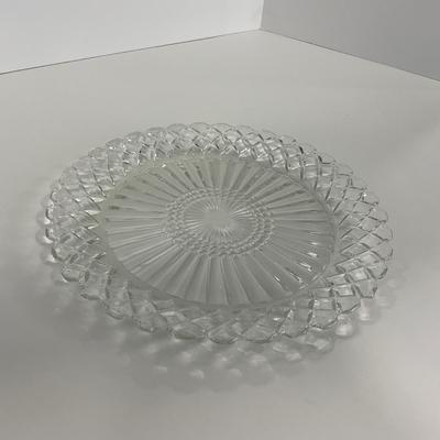 -215- GLASSWARE | Waffle Waterford Hocking Glass Co. | Small Plates & Large Plates