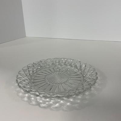 -215- GLASSWARE | Waffle Waterford Hocking Glass Co. | Small Plates & Large Plates