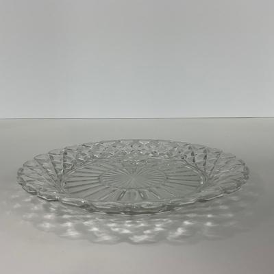 -215- GLASSWARE | Waffle Waterford Hocking Glass Co. | Small Plates & Large Plates