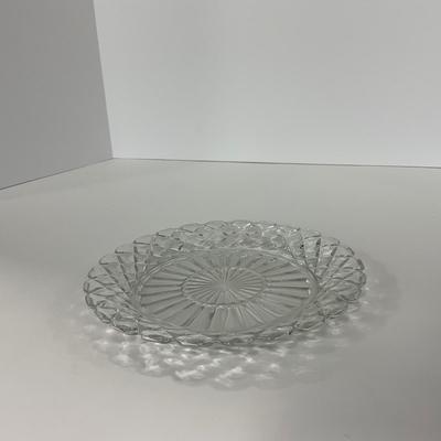 -215- GLASSWARE | Waffle Waterford Hocking Glass Co. | Small Plates & Large Plates