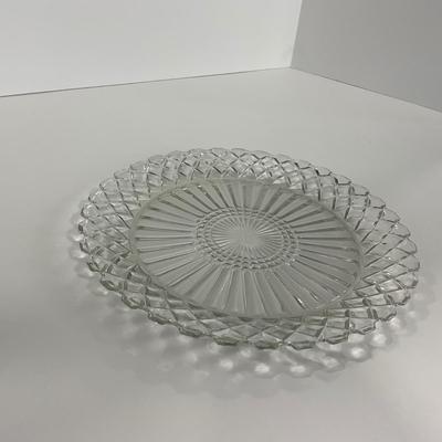 -215- GLASSWARE | Waffle Waterford Hocking Glass Co. | Small Plates & Large Plates