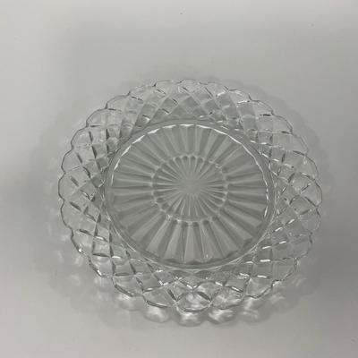 -215- GLASSWARE | Waffle Waterford Hocking Glass Co. | Small Plates & Large Plates