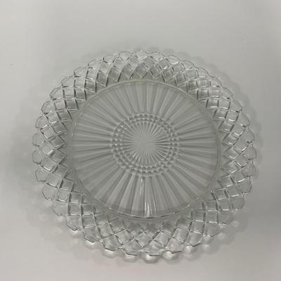 -215- GLASSWARE | Waffle Waterford Hocking Glass Co. | Small Plates & Large Plates