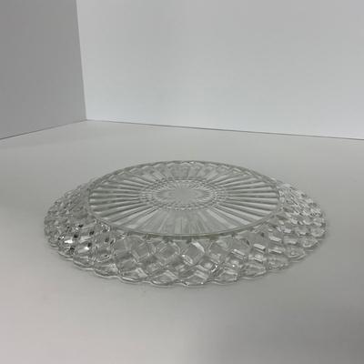 -215- GLASSWARE | Waffle Waterford Hocking Glass Co. | Small Plates & Large Plates
