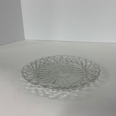 -215- GLASSWARE | Waffle Waterford Hocking Glass Co. | Small Plates & Large Plates