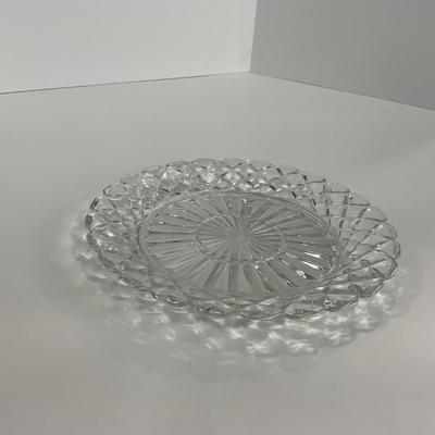 -215- GLASSWARE | Waffle Waterford Hocking Glass Co. | Small Plates & Large Plates