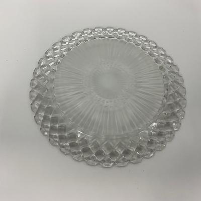 -215- GLASSWARE | Waffle Waterford Hocking Glass Co. | Small Plates & Large Plates