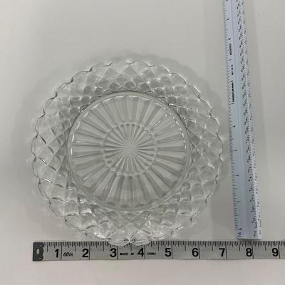 -215- GLASSWARE | Waffle Waterford Hocking Glass Co. | Small Plates & Large Plates
