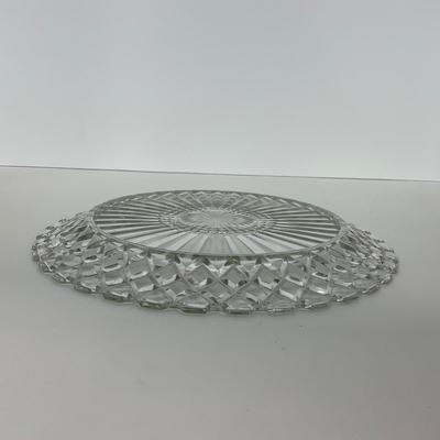 -215- GLASSWARE | Waffle Waterford Hocking Glass Co. | Small Plates & Large Plates