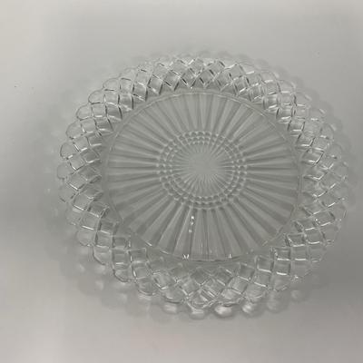 -215- GLASSWARE | Waffle Waterford Hocking Glass Co. | Small Plates & Large Plates