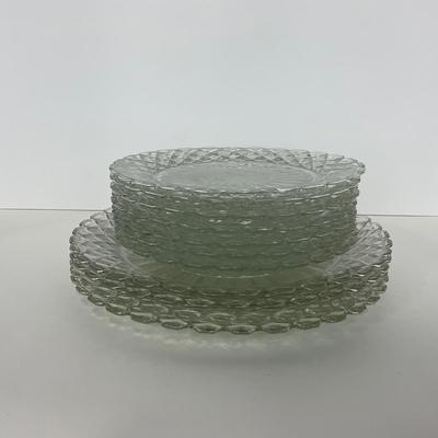 -215- GLASSWARE | Waffle Waterford Hocking Glass Co. | Small Plates & Large Plates