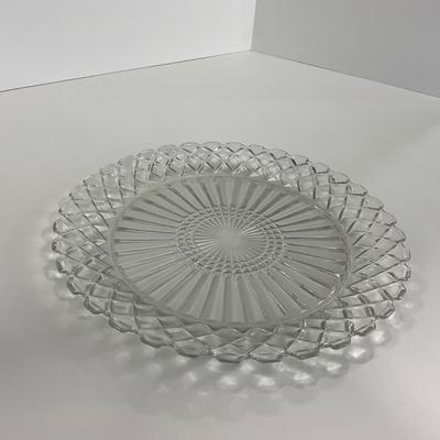 -215- GLASSWARE | Waffle Waterford Hocking Glass Co. | Small Plates & Large Plates