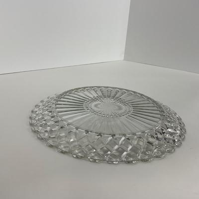 -215- GLASSWARE | Waffle Waterford Hocking Glass Co. | Small Plates & Large Plates