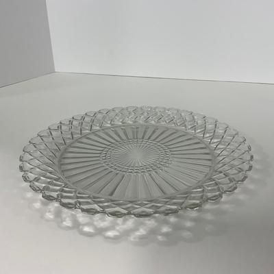 -215- GLASSWARE | Waffle Waterford Hocking Glass Co. | Small Plates & Large Plates