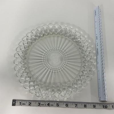 -215- GLASSWARE | Waffle Waterford Hocking Glass Co. | Small Plates & Large Plates