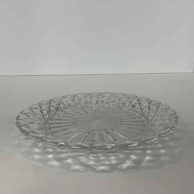 -215- GLASSWARE | Waffle Waterford Hocking Glass Co. | Small Plates & Large Plates