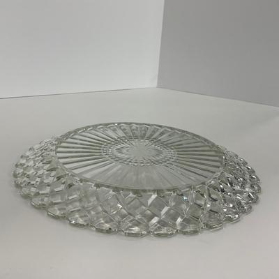 -215- GLASSWARE | Waffle Waterford Hocking Glass Co. | Small Plates & Large Plates