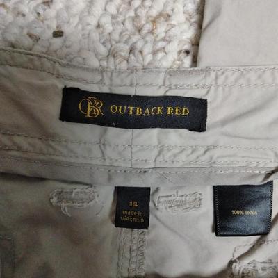 Two pair Women's Outback red Capri's Size 14