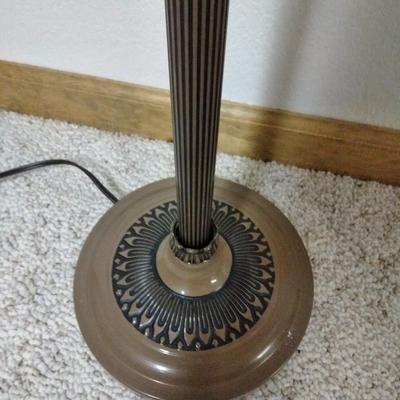 71" Torchiere Floor lamp with metal decorative top trim