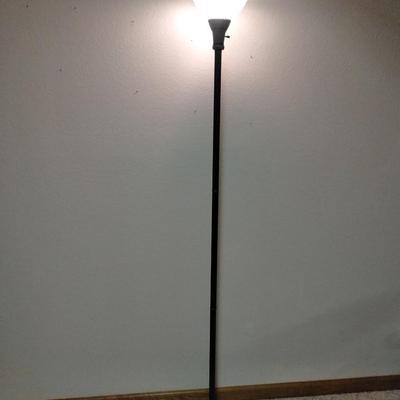 71" Torchiere Floor lamp with metal decorative top trim