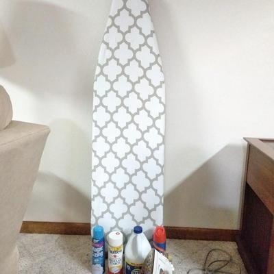 Ironing board, Rowenta Clothing Iron, and Laundry Chemicals