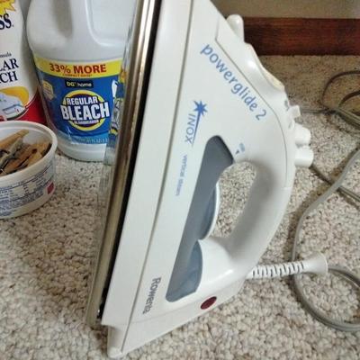 Ironing board, Rowenta Clothing Iron, and Laundry Chemicals