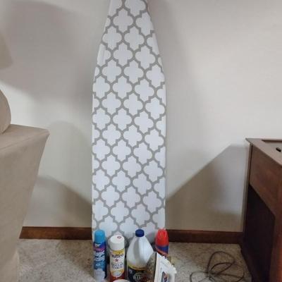 Ironing board, Rowenta Clothing Iron, and Laundry Chemicals