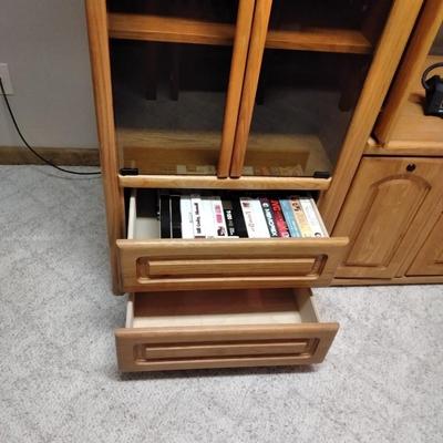 Entertainment Media Center with Monster power Supply and VHS tapes
