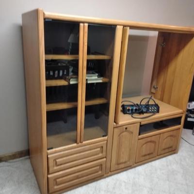 Entertainment Media Center with Monster power Supply and VHS tapes