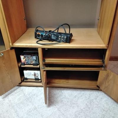 Entertainment Media Center with Monster power Supply and VHS tapes