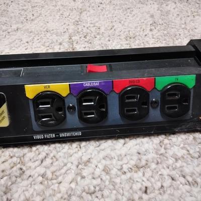Entertainment Media Center with Monster power Supply and VHS tapes