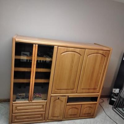Entertainment Media Center with Monster power Supply and VHS tapes