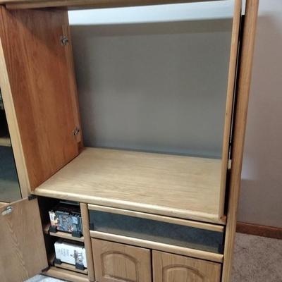 Entertainment Media Center with Monster power Supply and VHS tapes