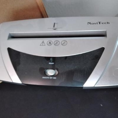 Novitech Office Paper shredder, cork board and big button home phone