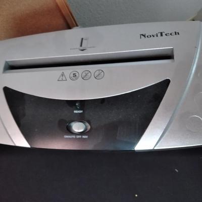 Novitech Office Paper shredder, cork board and big button home phone