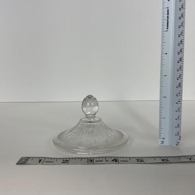 -221- GLASSWARE | Sandwich Hocking Glass Co. | Large Cookie Jar & Covered Sugar Dish